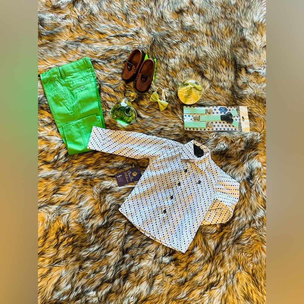 Green boy suit
